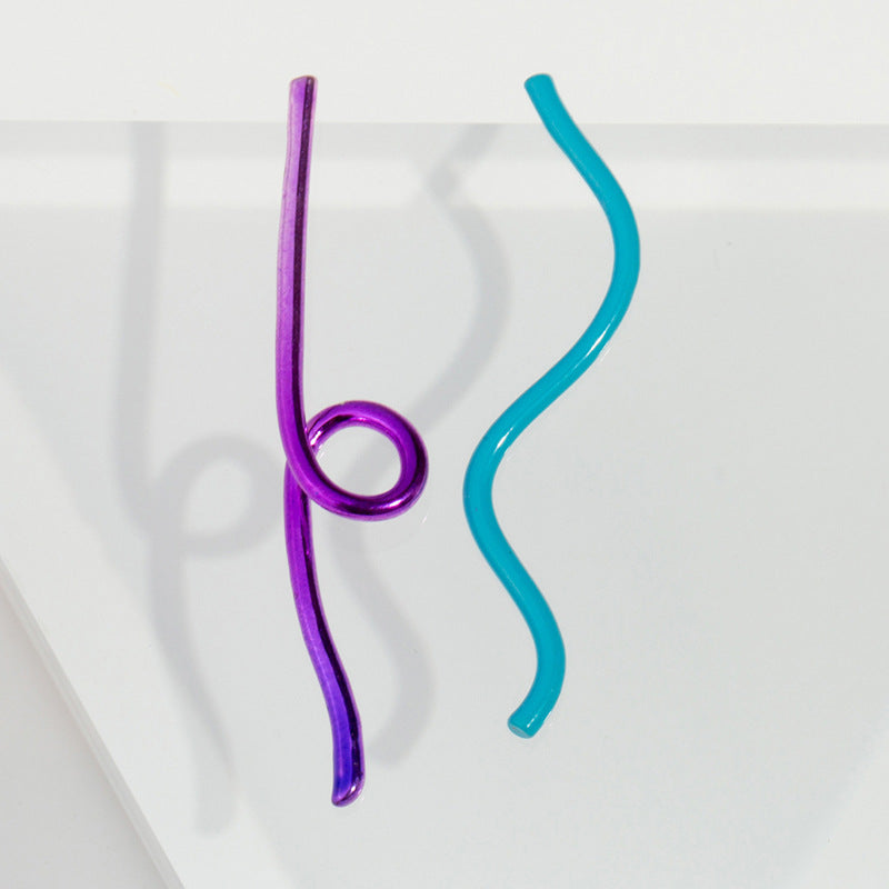 Pendientes De Aleación De Geometría Pintada al por mayor